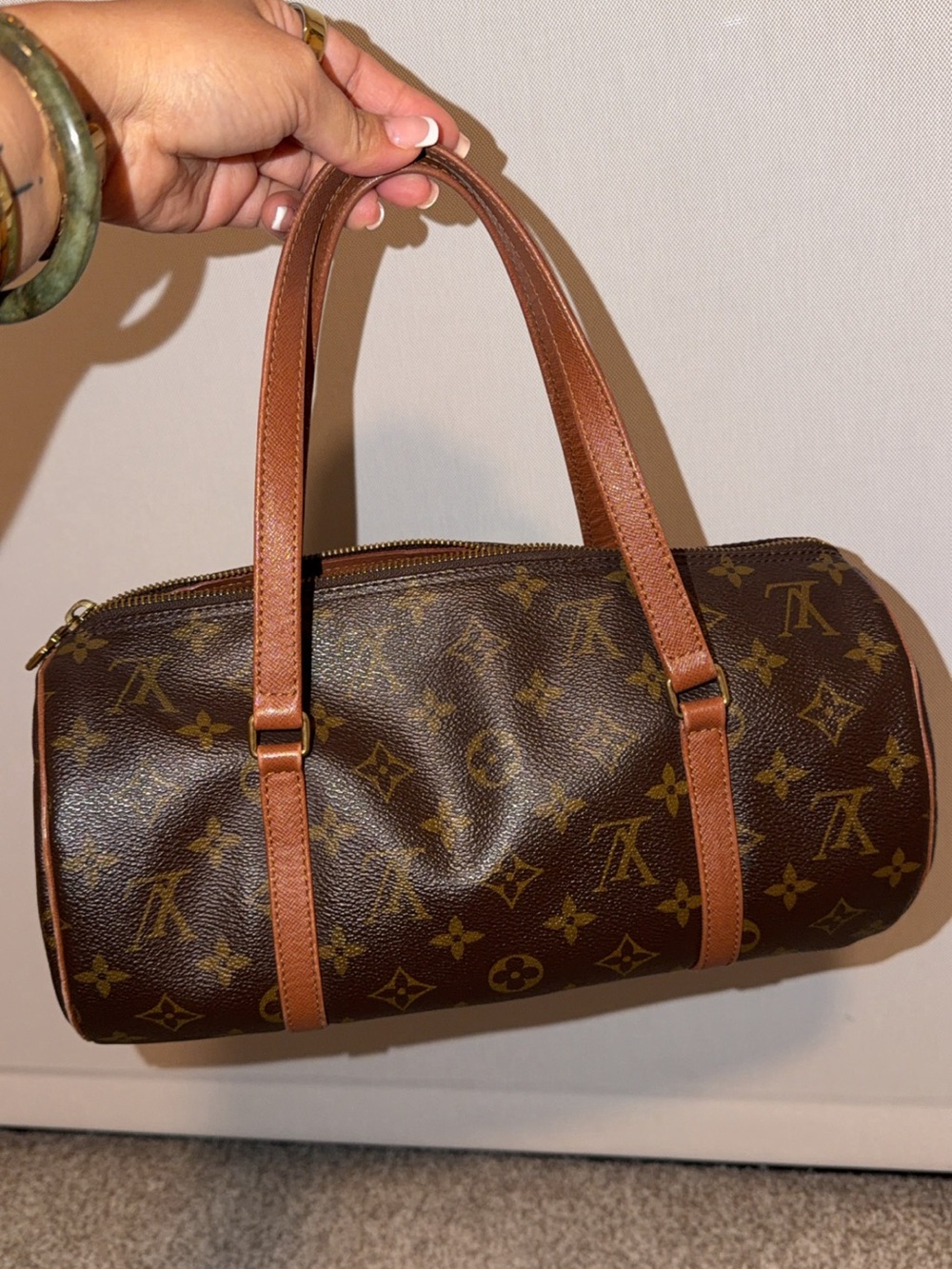 Louis Vuitton Papillon Shoulder Bag GM Brown Leather - Picture 2 of 8